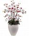 Nearly Natural White Phalaenopsis Orchid Artificial Arrangement with White Planter