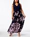 Xscape Plus Size Printed Pleated Gown