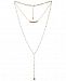 Rachel Rachel Roy Gold-Tone Beaded Wanderlust Double-Layer Lariat Necklace, 15"/28" + 2" extender