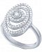 Diamond Spiral Statement Ring (1/2 ct. t. w. ) in Sterling Silver