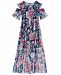 Bonnie Jean Big Girls Floral-Print Cold Shoulder Maxi Dress