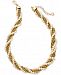 Charter Club Gold-Tone Imitation Pearl and Chain Twist Collar Necklace, 18" + 2" extender, Created for Macy's