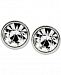 Sutton by Rhona Sutton Men's Stainless Steel Round Stone Stud Earrings