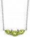 Peridot (3-1/10 ct. t. w. ) & Diamond Accent 18" Collar Necklace in Sterling Silver