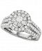 Diamond Halo Cluster Engagement Ring (1-1/2 ct. t. w. ) in 14k White Gold
