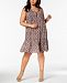 Ny Collection Plus Size Geo-Print Lace-Up Dress