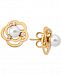 Majorica 18k Gold-Plated Sterling Silver Imitation Pearl & Crystal Earring Jackets
