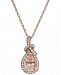 Morganite (9/10 ct. t. w. ) & Diamond (1/6 ct. t. w. ) 18" Pendant Necklace in 14k Rose Gold