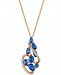 Le Vian Blueberry Sapphire (2-3/8 ct. t. w. ) & Diamond (1/5 ct. t. w. ) 18" Pendant Necklace in 14k Rose Gold
