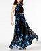 I. n. c. Petite Printed Belted Halter Maxi Dress, Created for Macy's