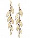 I. n. c. Gold-Tone Shaky Leaf Linear Drop Earrings, Created for Macy's