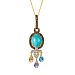 Le Vian Robin's Egg Turquoise and Multicolor Gemstones (3 ct. t. w. ) 18" Pendant in 14k Gold