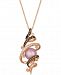 Le Vian Cultured Freshwater Purple Pearl (9mm) & Diamond (3/8 ct. t. w. ) 20" Pendant Necklace in 14k Rose Gold