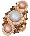 Le Vian Cultured Freshwater White Pearl (9mm), Pink Pearls (6mm) & Multi-Gemstone (1-3/4 ct. t. w. ) Ring 14k Rose Gold