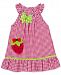 Rare Editions Baby Girls Strawberry Gingham Seersucker Dress