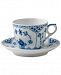 Royal Copenhagen Blue Fluted Half Lace Coffee Cup & Saucer