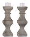 Uttermost Corin Stone Ivory Candle Holders, Set of 2
