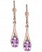 Pink Sapphire (1-3/8 ct. t. w. ) & Diamond Accent Drop Earrings in 14k Rose Gold