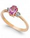 Pink Sapphire (3/4 ct. t. w. ) & Diamond Accent Ring in 14k Rose Gold
