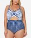 Jessica Simpson Plus Size Cutout One-Piece Swimsuit Women's Swimsuit