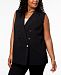 Nine West Plus Sized Double-Breasted Vest