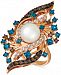 Le Vian Crazy Collection Vanilla Pearl (9mm) & Multi-Gemstone (2-5/8 ct. t. w. ) Ring in 14k Rose Gold