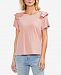 Vince Camuto Cotton Tiered Ruffled-Shoulder Top
