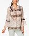 Style & Co Petite Printed Peasant Top, Created for Macy's