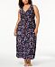 I. n. c. Plus Size Floral-Print V-Neck Nightgown, Created for Macy's