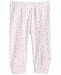 First Impressions Baby Girls Dot-Print Ruched Cotton Jogger Pants, Created for Macy's