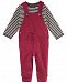First Impressions Baby Boys 2-Pc. Striped T-Shirt & Marled Overalls Set, Created for Macy's