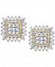 Diamond Square Stud Earrings (1/2 ct. t. w. ) in Sterling Silver or 18k Gold-Plated Sterling Silver
