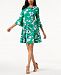 Jessica Howard Printed Bell-Sleeve Fit & Flare Dress
