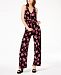 I. n. c. Petite Floral-Print Tie-Waist Jumpsuit, Created for Macy's