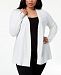 Charter Club Plus Size Open-Front Cardigan, Created for Macy's