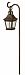 1555CB - Hinkley Lighting - Low Voltage One Light Landscape Path Lamp Copper Bronze - Clear Seedy Glass Panels - Path