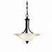 3502TZ - Kichler Lighting - Dover - Three Light Convertible Pendant Tannery Bronze Finish with Etched Seedy Glass - Dover