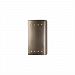CER-0925W-BIS-LED-1000 - Justice Design - Small Rectangle W/ Perfs Open Top and Bottom Sconce Bisque Finish (Unfinished)Bisque Finish Type - Ambiance
