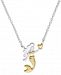 Unwritten Two-Tone Mermaid 18" Pendant Necklace in Sterling Silver & Gold Flash