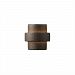 CER-2215W-HMIR - Justice Design - Large Step Outdoor Sconce Hammered Iron Finish (Textured Faux)Textured Faux - Ceramic