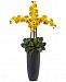 Nearly Natural Yellow Phalaenopsis Orchid Artificial Arrangement with Bullet Planter