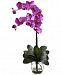 Nearly Natural Double Phalaenopsis Orchid Artificial Arrangement with Glass Vase