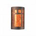 CER-5355-TERA-GU24 - Justice Design - Large Prairie Window Open Top and Bottom ADA Sconce Terra Cotta Finish (Smooth Faux)Smooth Faux - Ambiance