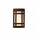CER-5480W-BIS-LED-1000 - Justice Design - Small Craftsman Window Closed Top Outdoor - ADA Sconce Bisque Finish (Unfinished)Bisque Finish Type - Ambiance