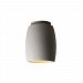 CER-6130W-CRB - Justice Design - Flush-mount Curved Outdoor Carbon Matte Black Finish (Glaze)Glazed - Radiance