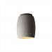 CER-6135W-BLK - Justice Design - Flush-mount Curved W/ Perfs Outdoor Black Finish (Glaze)Glazed - Radiance
