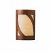 CER-7335-HMCP-GU24 - Justice Design - Large Lantern Open Top and Bottom Sconce Hammered Copper Finish (Textured Faux)Textured Faux - Ambiance