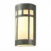 CER-7357-PATV-GU24-DBAL-MICA - Justice Design - Really Big Prairie Window Open Top and Bottom Sconce Verde Patina Finish (Smooth Faux)Smooth Faux - Ambiance