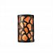CER-7445-HMIR-GU24-DBAL - Justice Design - Small Cobblestones Open Top and Bottom Sconce Hammered Iron Finish (Textured Faux)Textured Faux - Ambiance