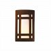 CER-7495-RRST-GU24-DBAL - Justice Design - Large Craftsman Window Open Top and Bottom Sconce Real Rust Finish (Smooth Faux)Smooth Faux - Ambiance